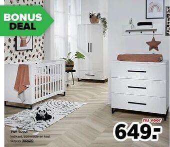Baby-Dump Twf torino ledikant, commode en kast aanbieding