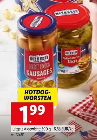 Lidl Hotdog Worsten aanbieding