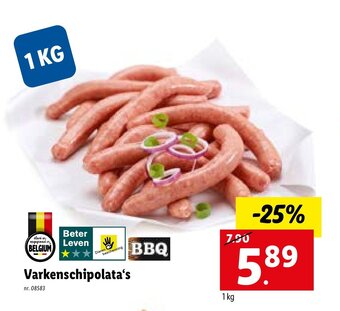 Lidl Varkenschipolata's aanbieding