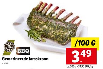 Lidl Gemarineerde lamskroon aanbieding