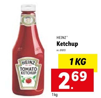 Lidl Heinz Ketchup aanbieding