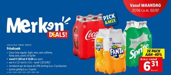 Lidl Coca-Cola Fanta Sprite Frisdrank aanbieding