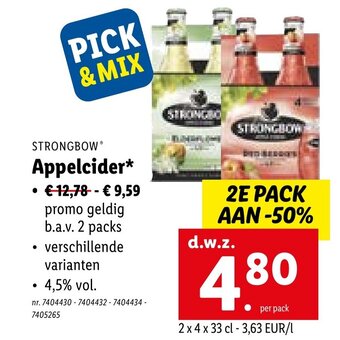 Lidl Strongbow Appelcider aanbieding