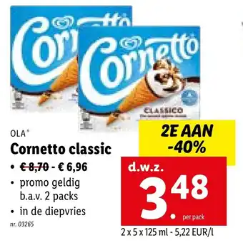 Lidl Ola Cornetto classic aanbieding