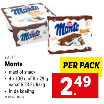 Lidl Zott Monte aanbieding