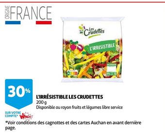 Auchan L'irresistible Les Crudettes 200 g aanbieding