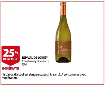 Auchan IGP Val De Loire Chardonnay Dumnacus 75 cl aanbieding