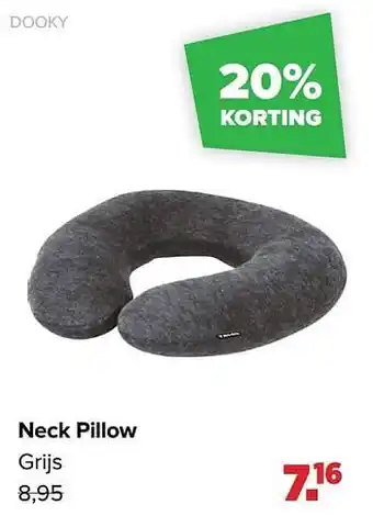 Neck pillow grijs