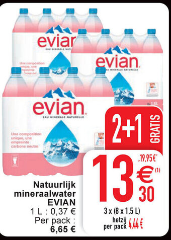Cora Natuurlijk mineraalwater evian aanbieding