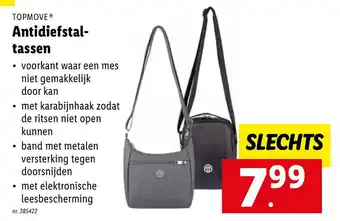 Lidl Topmove Antidiefstal tassen aanbieding