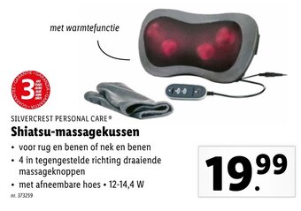 Lidl Silvercrest Personal Care Shiatsu-massagekussen aanbieding