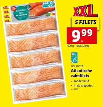 Lidl Ocean Sea Atlantische zalmfilets aanbieding