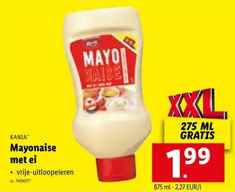 Lidl Kania Mayonaise met ei aanbieding