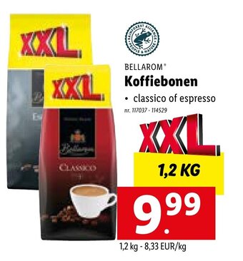 Lidl Bellarom Koffiebonen aanbieding