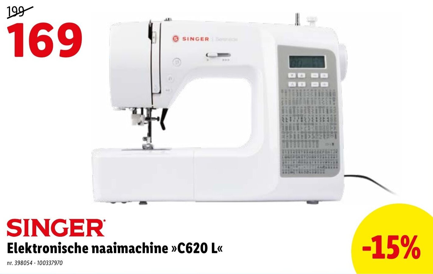 Singer Elektronische Nähmaschine C 620 L Singer Elektronische naaimachine C620 L promotie bij Lidl