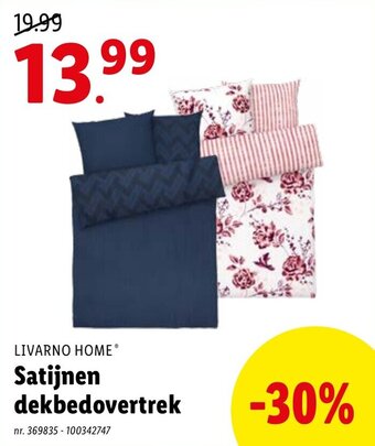 Lidl Livarno Home Satijnen dekbedovertrek aanbieding