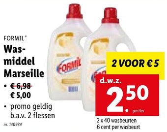 Lidl Formil Wasmiddel Marseille aanbieding