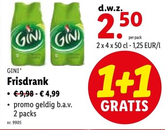 Lidl Gini Frisdrank aanbieding