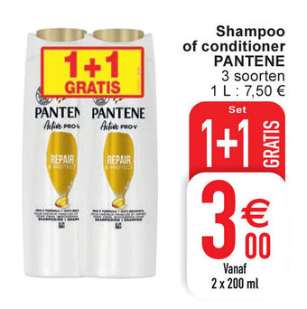 Cora Shampoo of conditioner pantene 2 x 200ml aanbieding