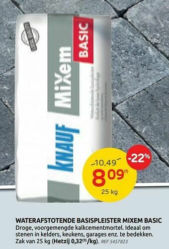 Brico Waterafstotende basispleister mixem basic aanbieding