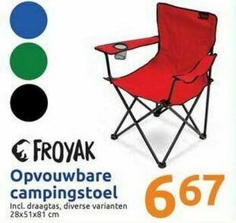 Opvouwbare campingstoel