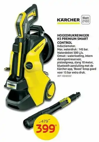 Brico Kärcher hogedrukreiniger k5 premium smart control aanbieding