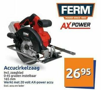 Action Ferm accucirkelzaag aanbieding