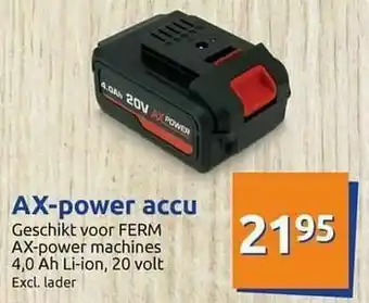 Action Ferm ax-power accu aanbieding