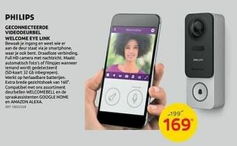 Brico Philips geconnecteerde videodeurbel welcome eye link aanbieding