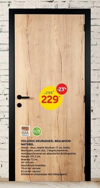 Brico Volledig deurgeheel realwood naturel aanbieding