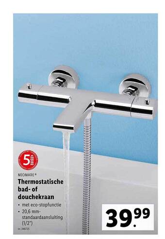 Lidl Thermostatische Badof Douchekraan aanbieding