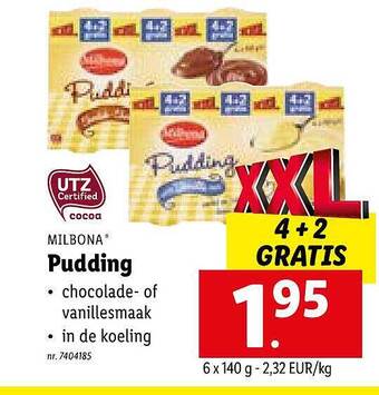 Lidl Pudding aanbieding