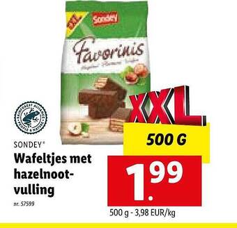 Lidl Wafeltjes Met Hazelnootvulling aanbieding