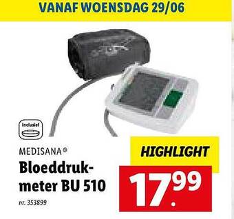 Lidl Bloeddrukmeter Bu 510 aanbieding