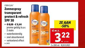 Zonnespray Transparant Protect & Refresh Spf 30