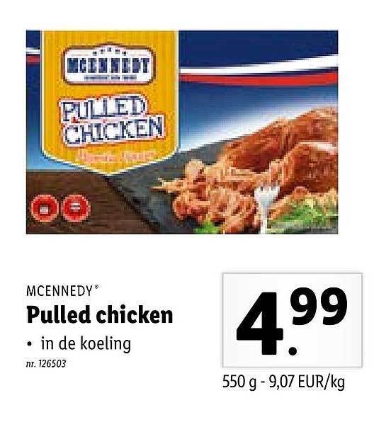 Pulled Chicken promotie bij Lidl