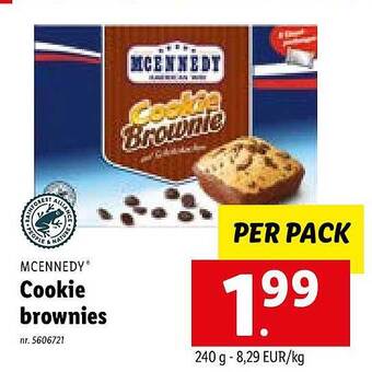 Lidl Cookie Brownies aanbieding