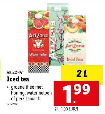 Lidl Iced Tea aanbieding