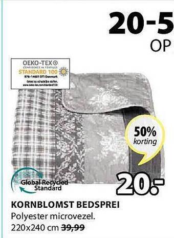 Jysk Kornblomst Bedsprei aanbieding