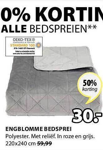 Jysk Engblomme Bedsprei aanbieding