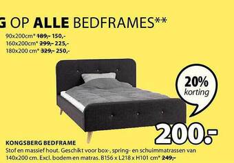 Jysk Kongsberg Bedframe aanbieding
