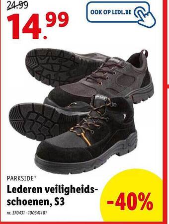 Lidl Lederen Veiligheidsschoenen, S3 aanbieding