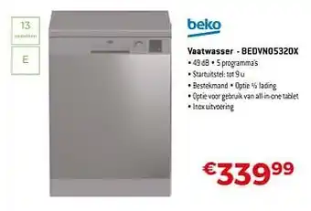 Exellent Beko vaatwasser - bedvn05320x aanbieding