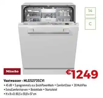Miele vaatwasser - mlg5273scvi