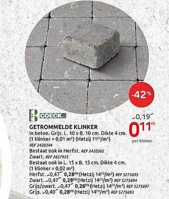 Brico Coeck Getrommelde Klinker aanbieding