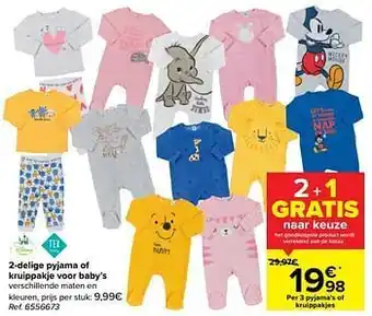 2-delige pyjama of kruippakje voor baby`s