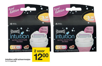 Zeeman Intuition refill scheermesjes aanbieding
