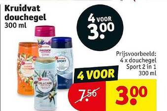 Kruidvat Kruidvat Douchegel 300 ml aanbieding