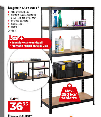 Etagere Heavy Duty 180 x 90 x 40 cm