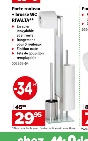 Porte rouleau + brosse WC Rivalta